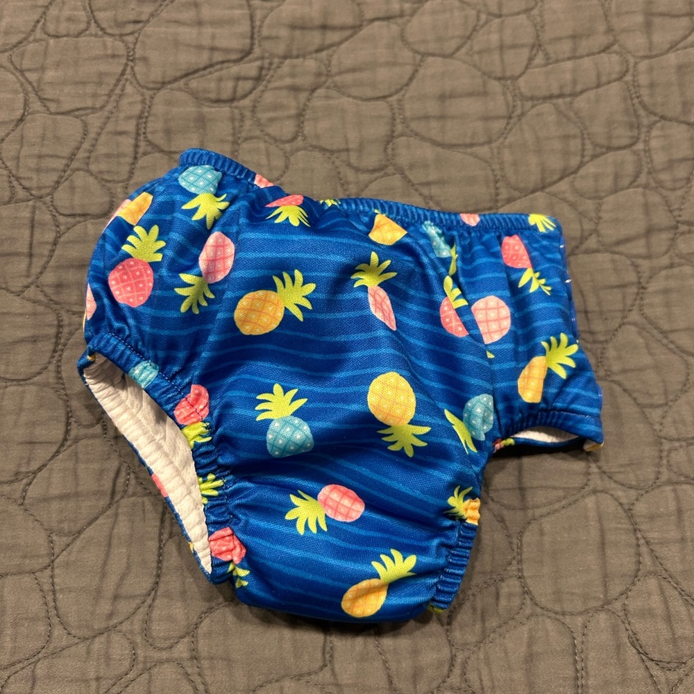 Colorful Pineapple Print Swim Diaper